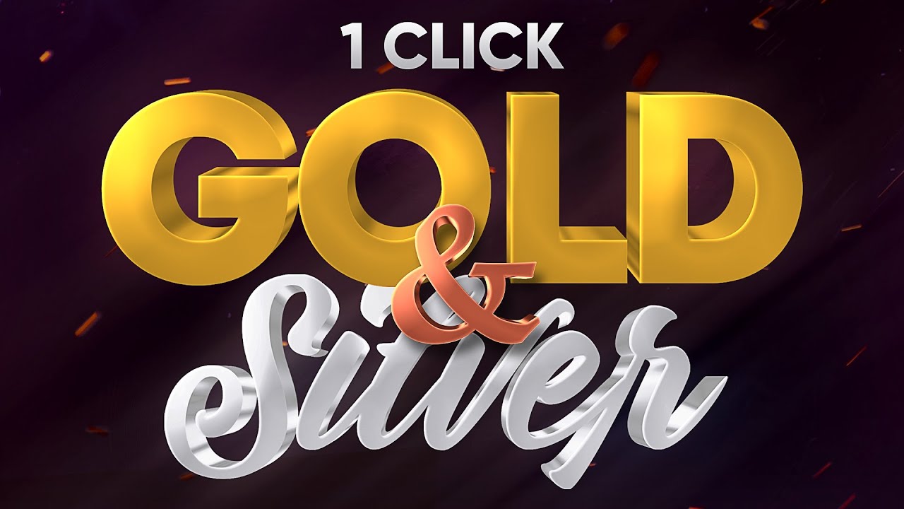 Silver and Gold 3D Text Effect (With a Single Click!) - Photoshop Tutorial