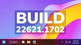 Windows 11 22H2 Build 22621.1702