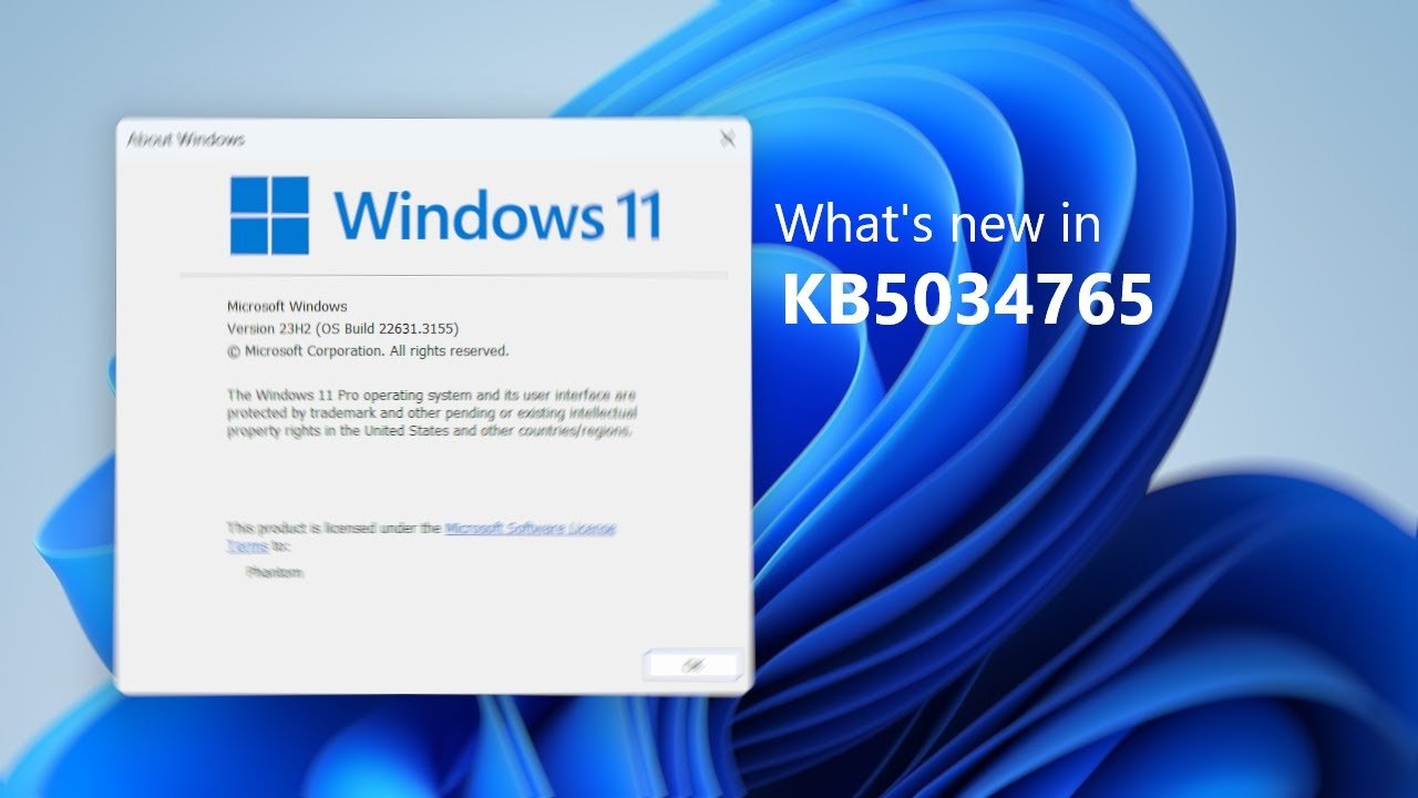 มีอะไรใหม่ใน Windows 11 23H2 Build 22631.3155